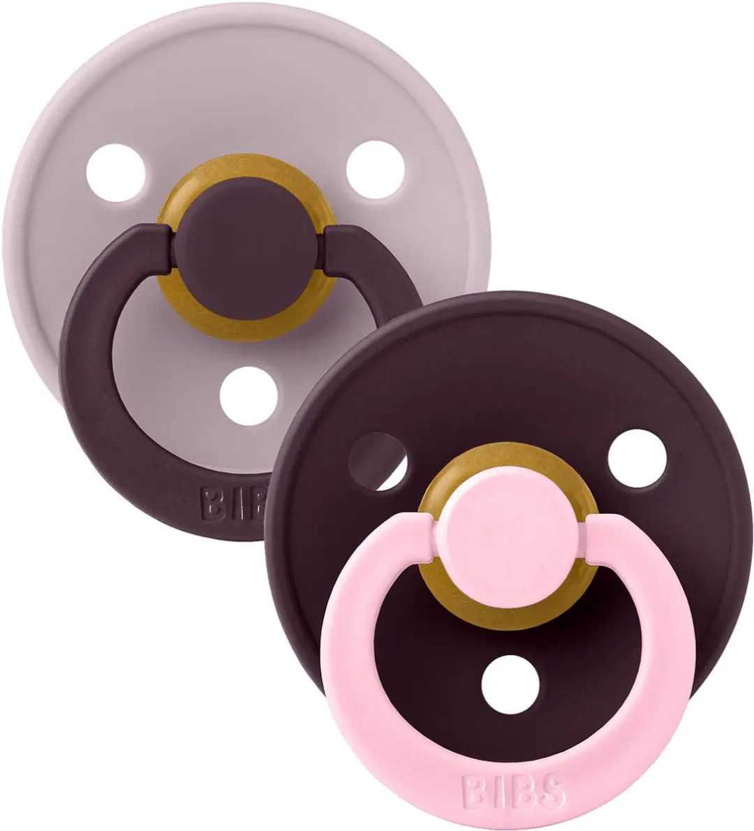 BIBS Studio Fusion Fopspeen - 2 Stuks - 0-6 Mnd - Dusky Lilac/Plum