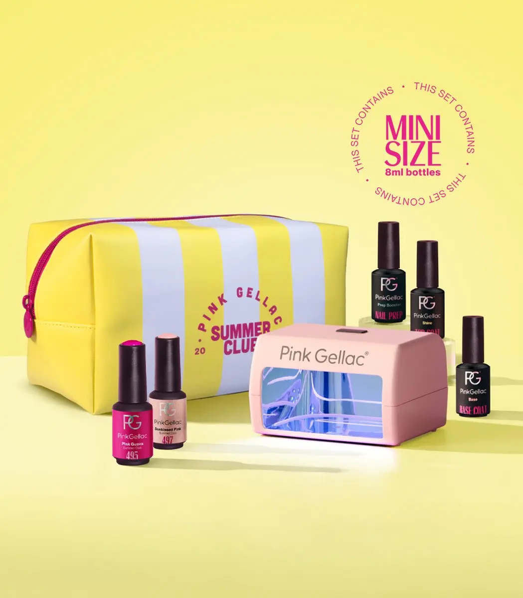 Pink Gellac Summer Club Starterspakket - Gel Nagellak 40ml & LED Nagellamp - 2 Kleuren