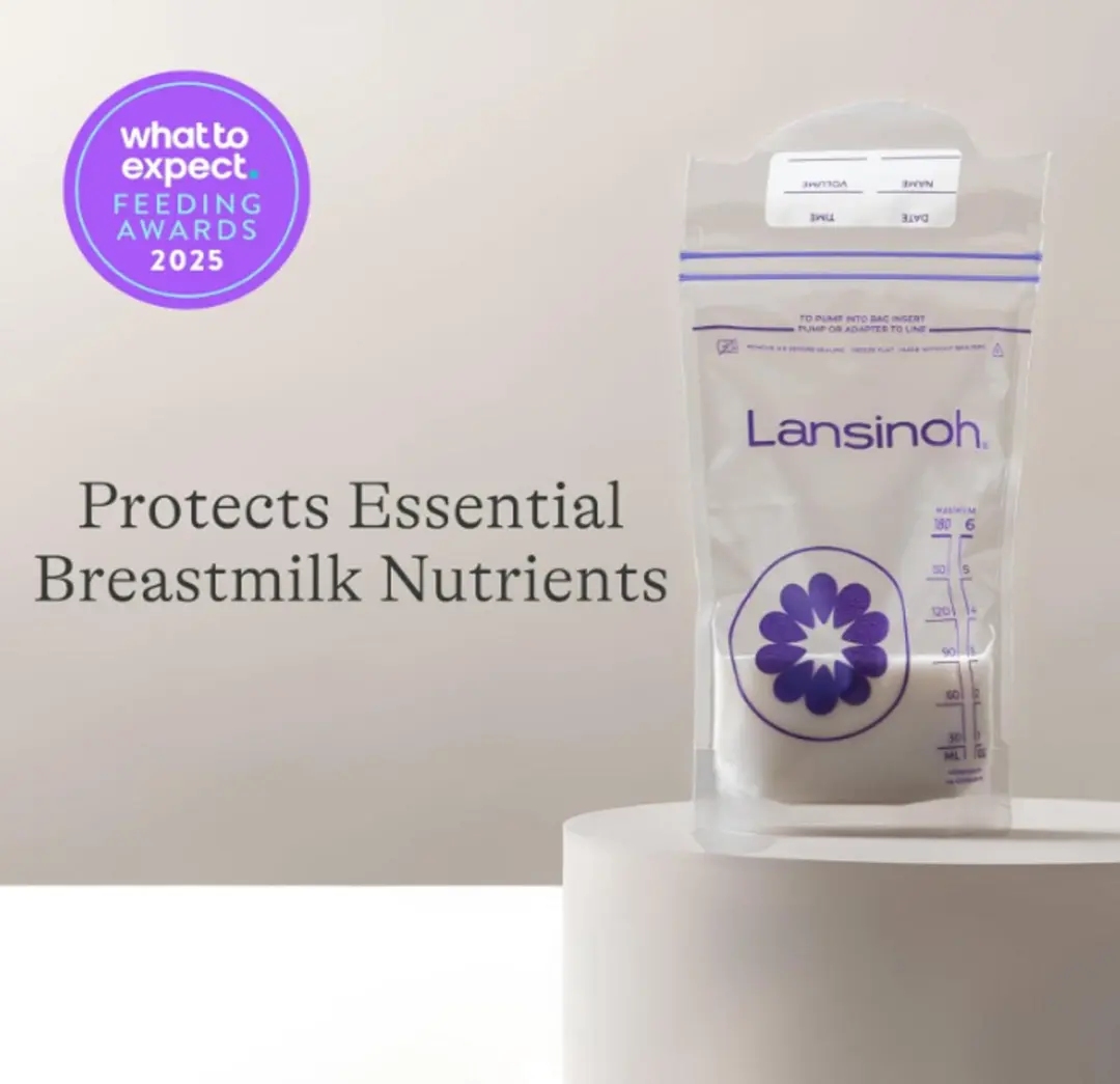 Lansinoh Moedermelk Bewaarzakjes 50 Stuks - 180ml - Paars/Wit - afbeelding 6 van 6