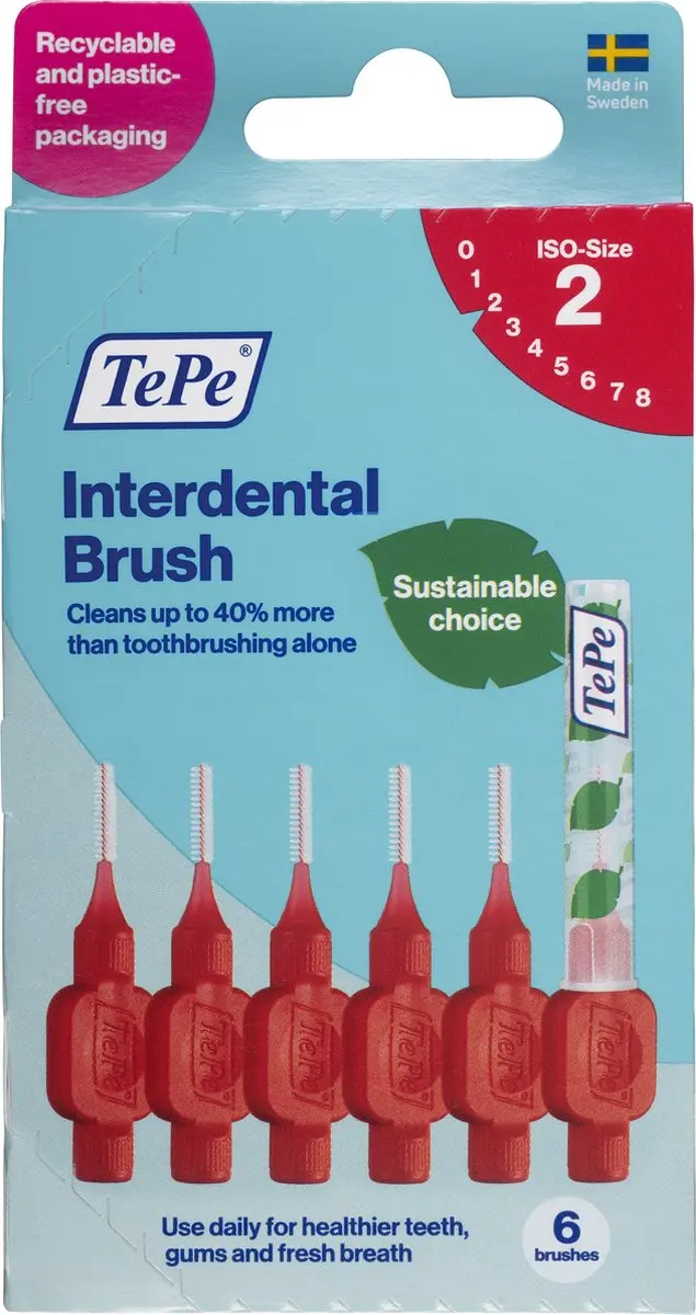 TePe Interdentale Ragers ISO 0,5mm - 6 Stuks - Rood