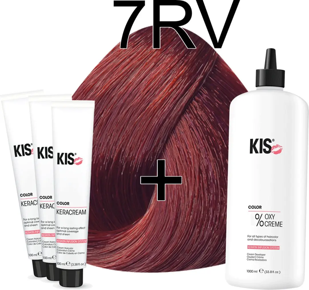 KIS KeraCream Color Licht Rood Violet Haarverfset 100ml