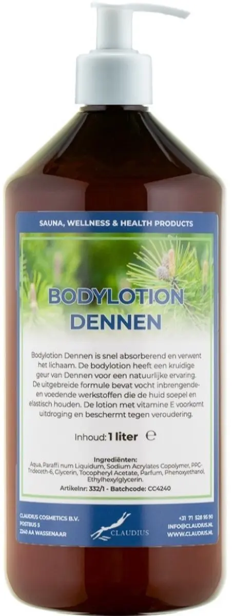 Splashbox Cosmetics Dennen Bodylotion 1L - Witte pomp