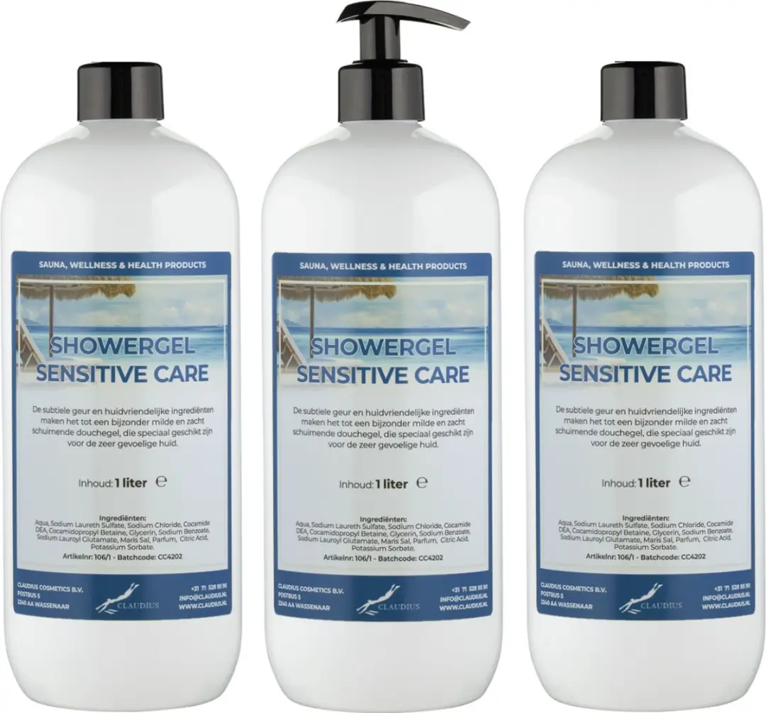 Splashbox Cosmetics Sensitive Care Douchegel 1L - 3 Stuks