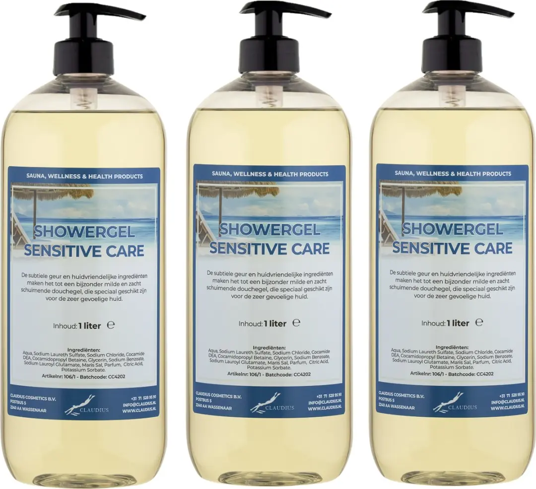 Splashbox Cosmetics Sensitive Care Douchegel 1L - 3 Stuks