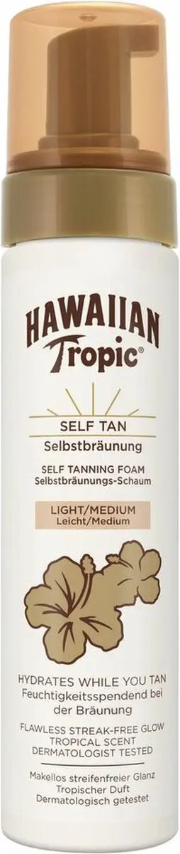 Hawaiian Tropic Sunless Tan Foam Light/Medium 200ml