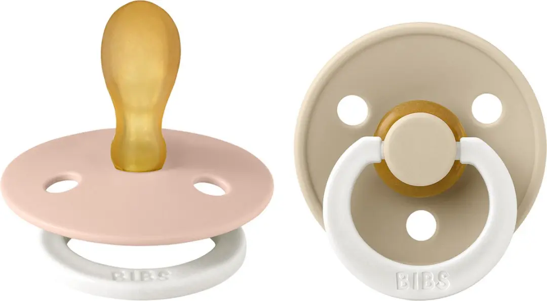 BIBS Glow in the Dark Fopspeen Maat 1 - Blush Glow/Vanilla Glow