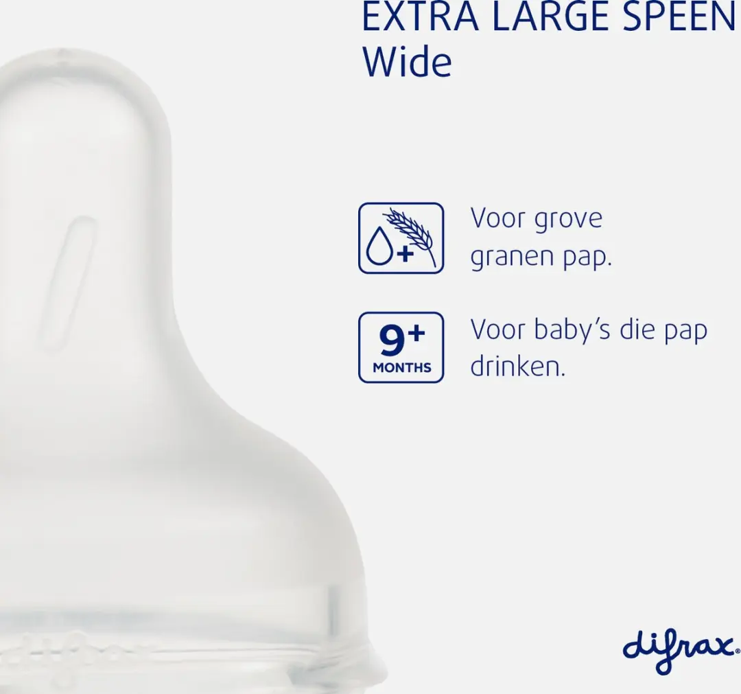Difrax Papfles XL 310ml S-fles - Anti-Colic - 2 Stuks