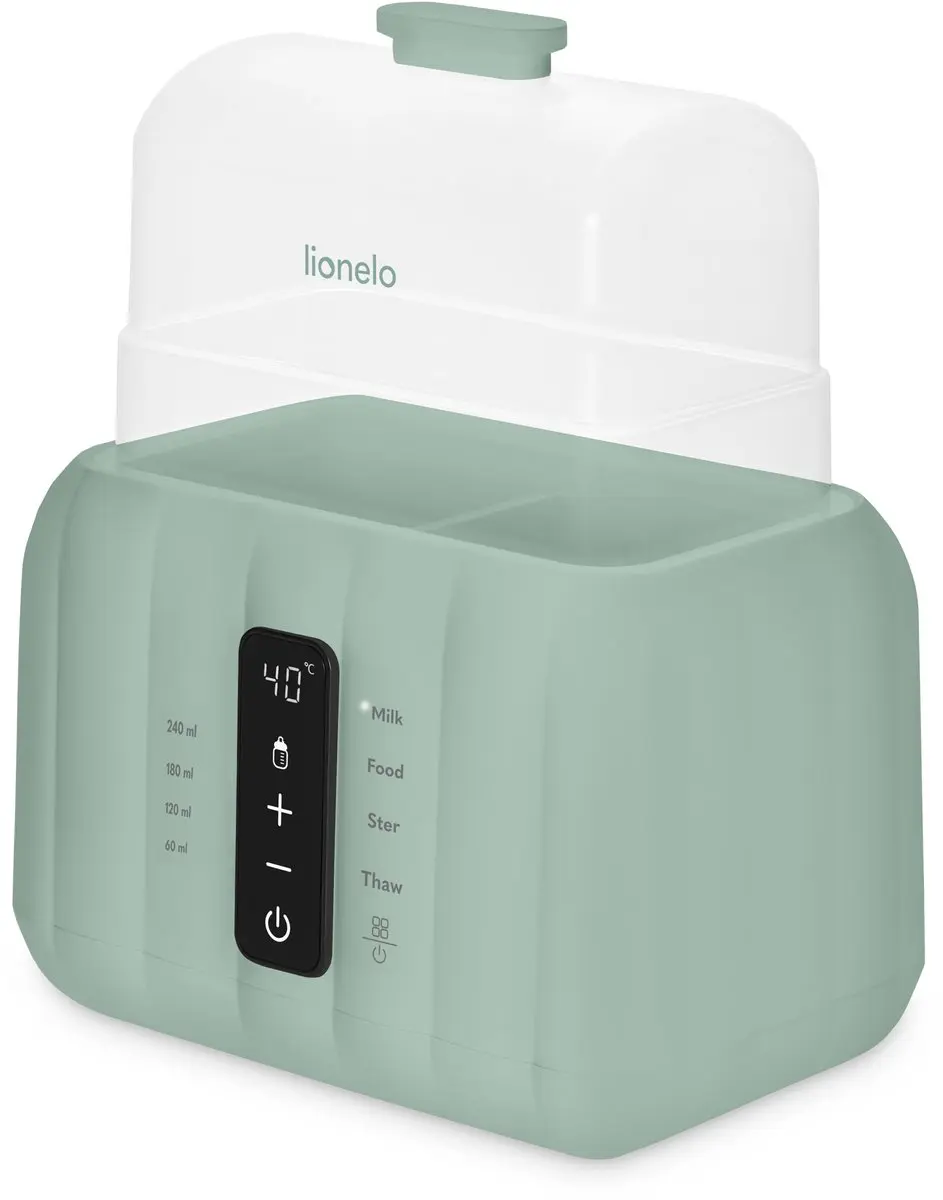Lionelo Thermup Duo Flessenwarmer 6-in-1 - Verwarmt 2 flessen - Touchscreen - Groen