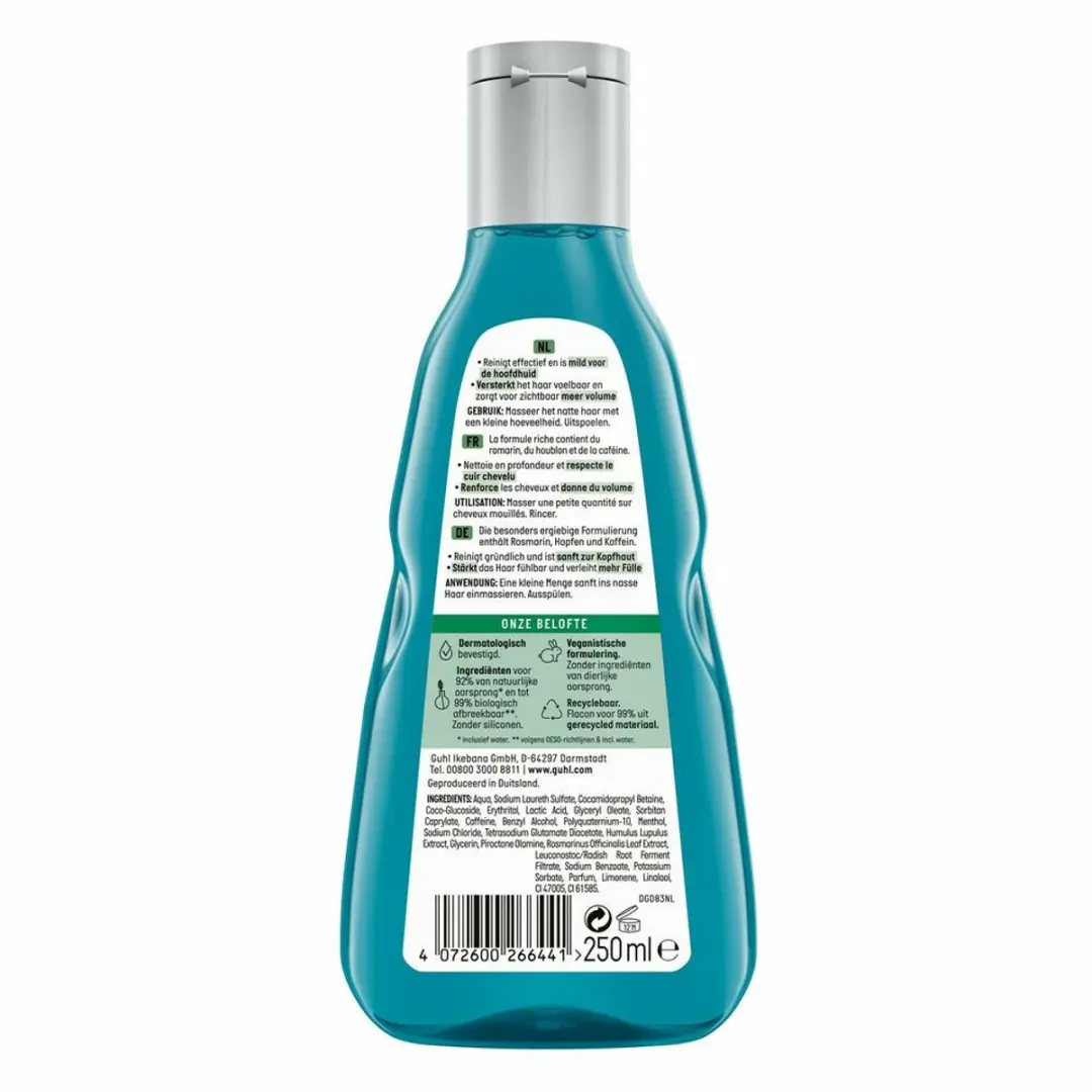 Guhl Shampoo Man Vol & Sterk 250ml - 4 Stuks