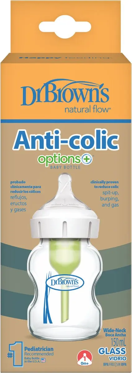 Dr. Brown's Options+ Anti-Colic Glasfles 150ml