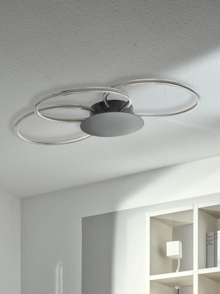 LEDVANCE Decor Aura Plafondlamp 21W - 2200lm 3000K - Donkergrijs