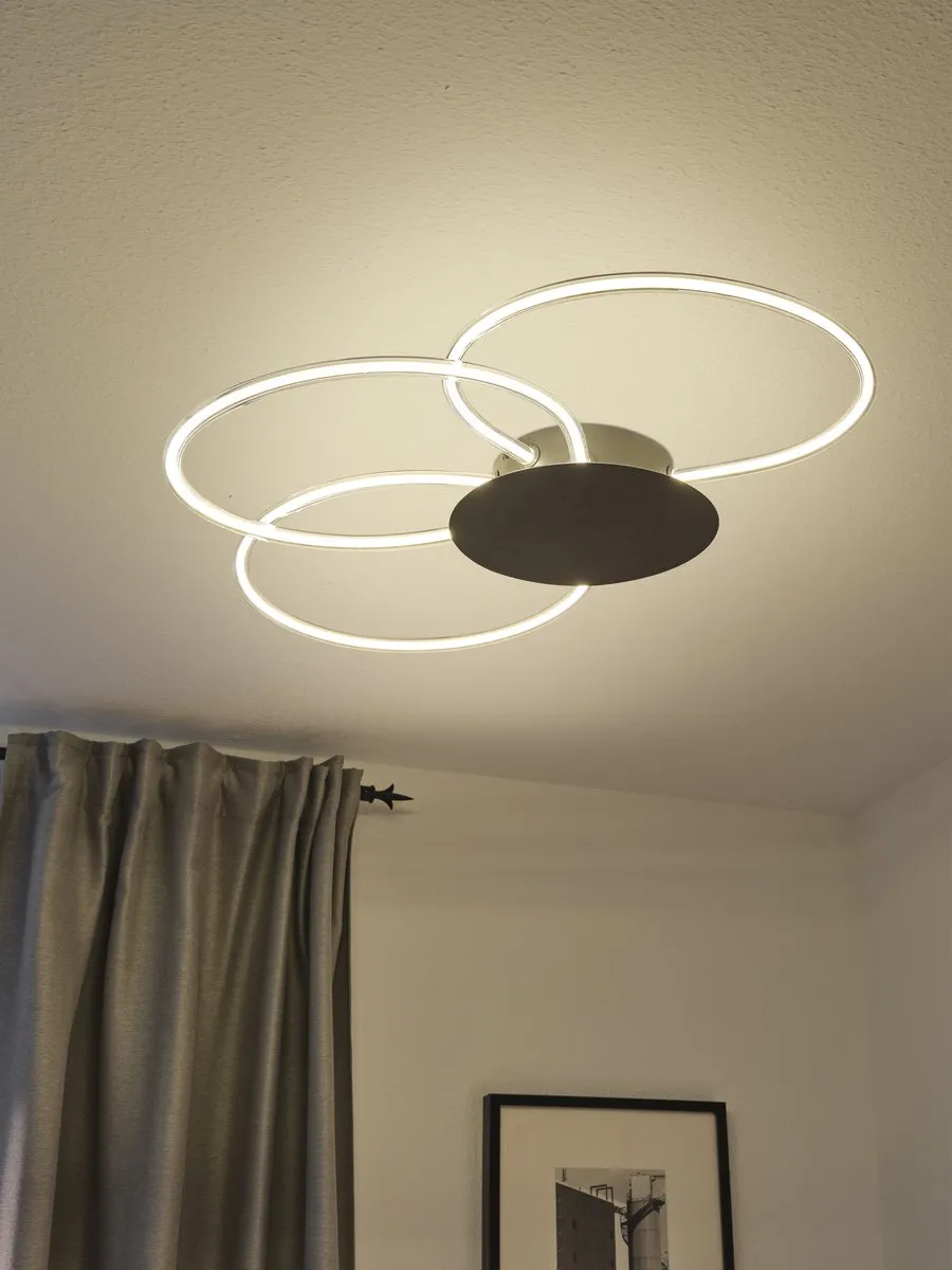 LEDVANCE Decor Aura Plafondlamp 21W - 2200lm 3000K - Donkergrijs