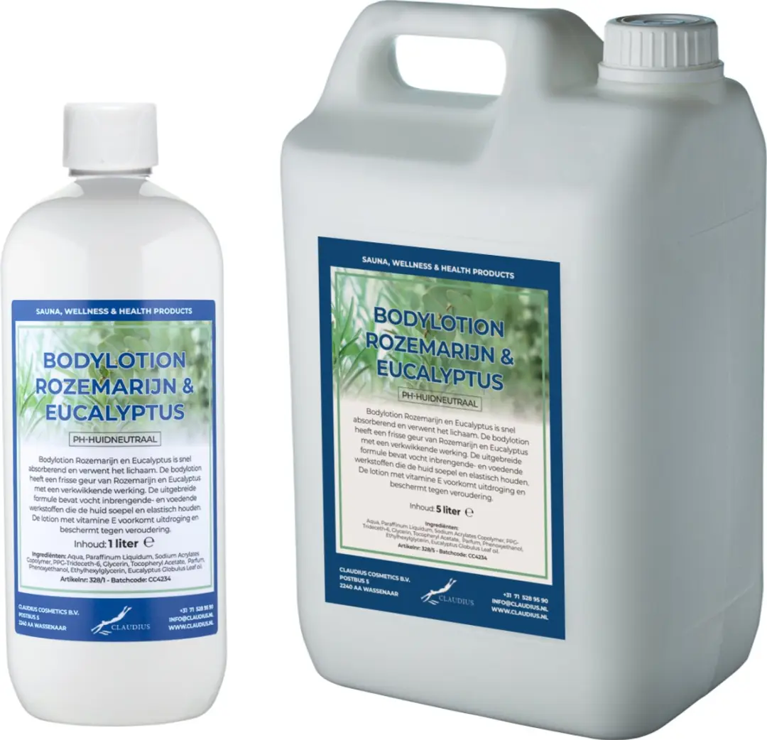 Splashbox Cosmetics Rozemarijn & Eucalyptus Bodylotion 6L - 2 Stuks