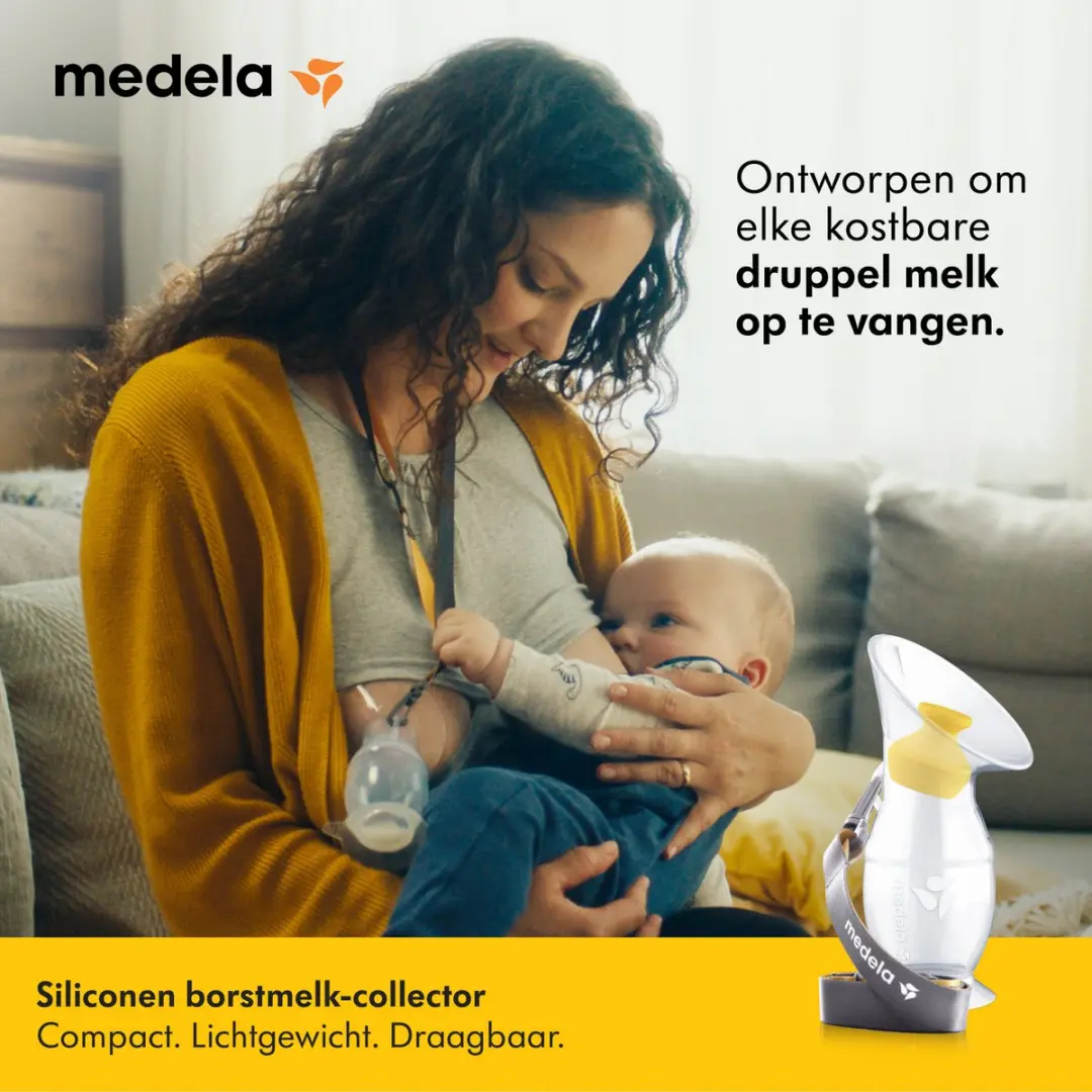 Medela Siliconen Moedermelkcollector 100ml - Transparant/Wit