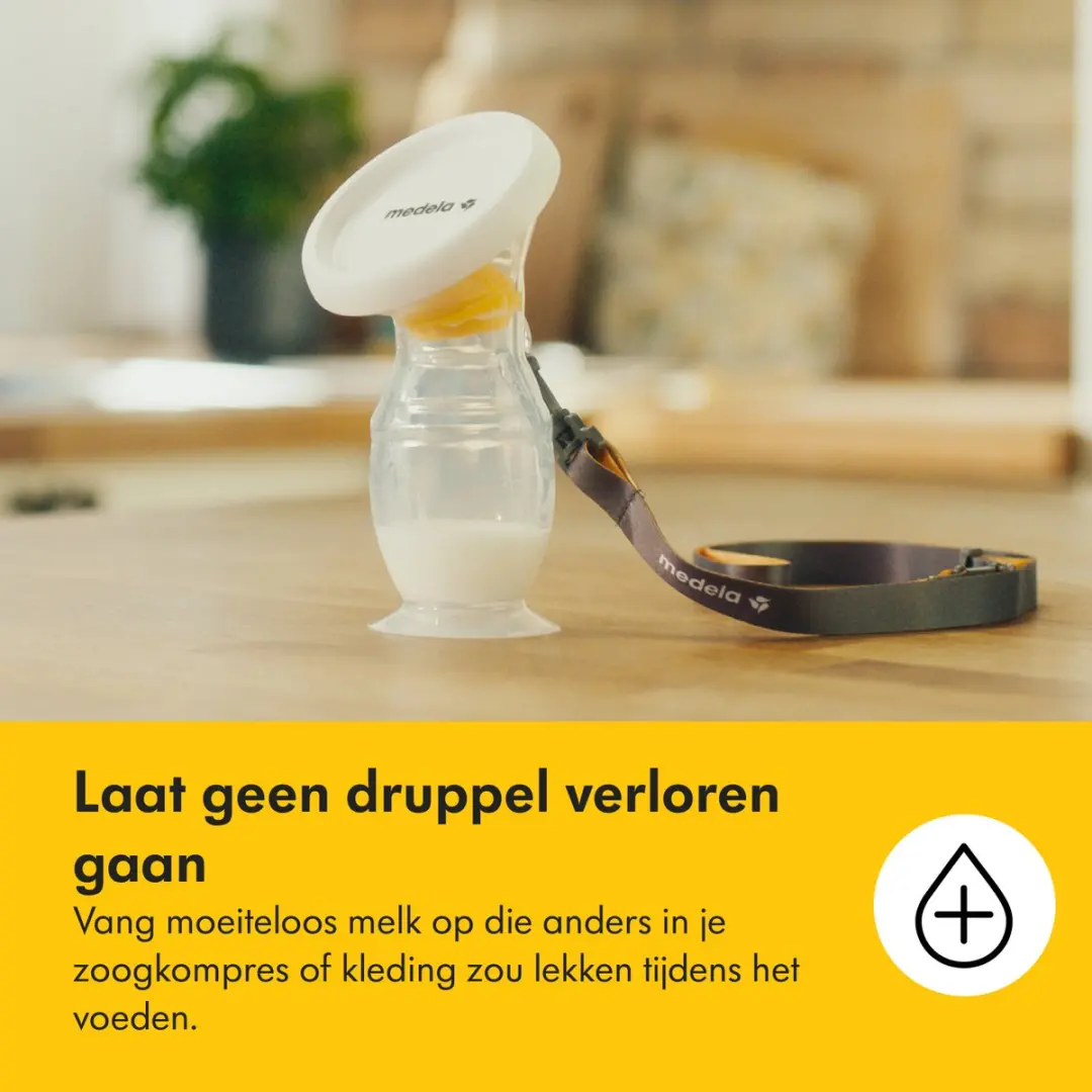 Medela Siliconen Moedermelkcollector 100ml - Transparant/Wit