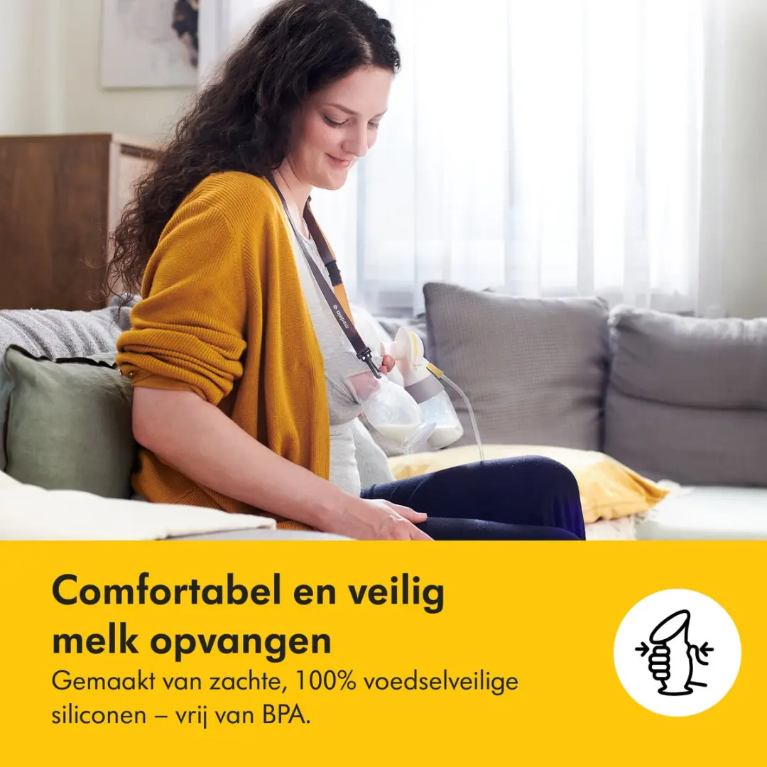 Medela Siliconen Moedermelkcollector 100ml - Transparant/Wit