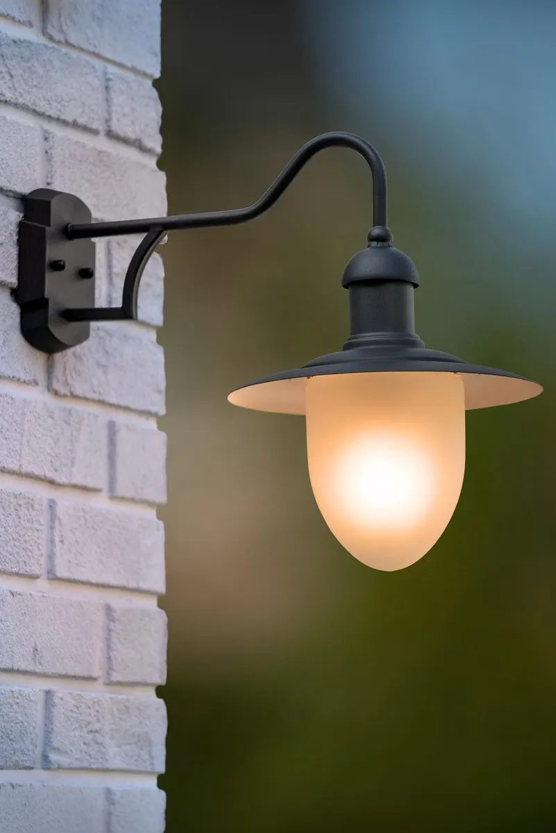 Lucide Aruba Wandlamp Ø25cm - E27 - IP44 - Zwart