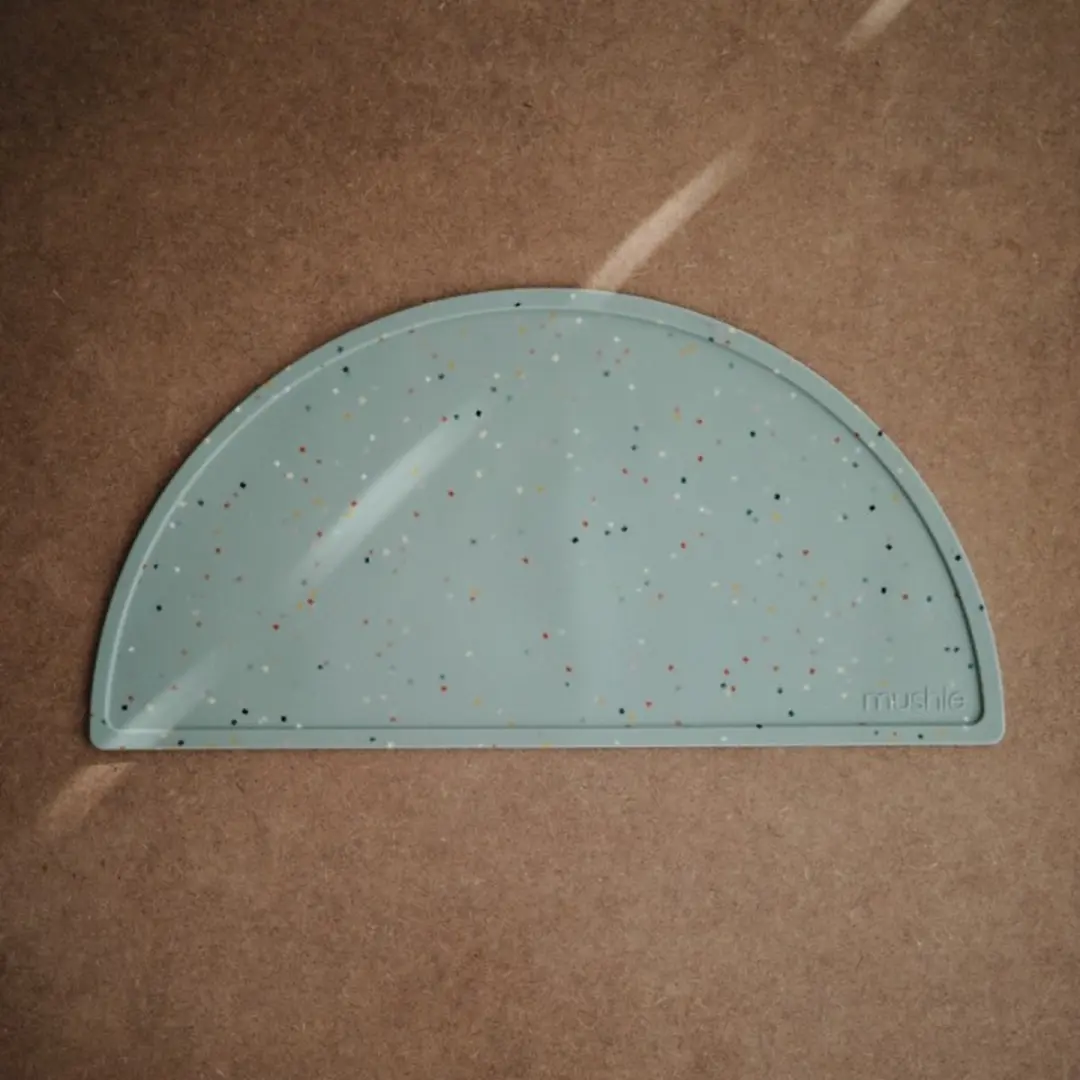 Mushie Siliconen Placemats Cambridge Blue Confetti