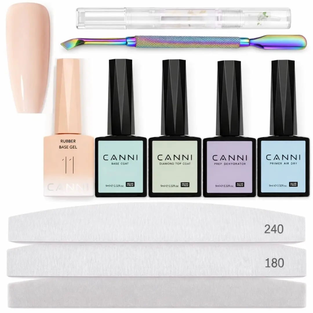 Canni Rubberbase Set 10-delig - 10x10ml - Kleur 12