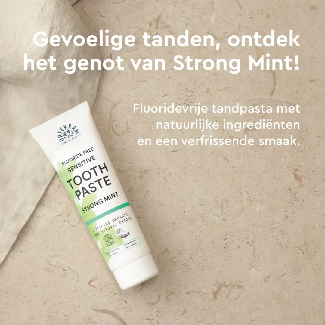 Urtekram Strong Mint Fluoridevrije Tandpasta 75ml