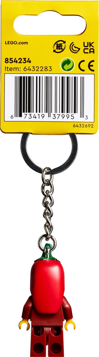 LEGO Classic Sleutelhanger - Meisje in Chilipeperpak