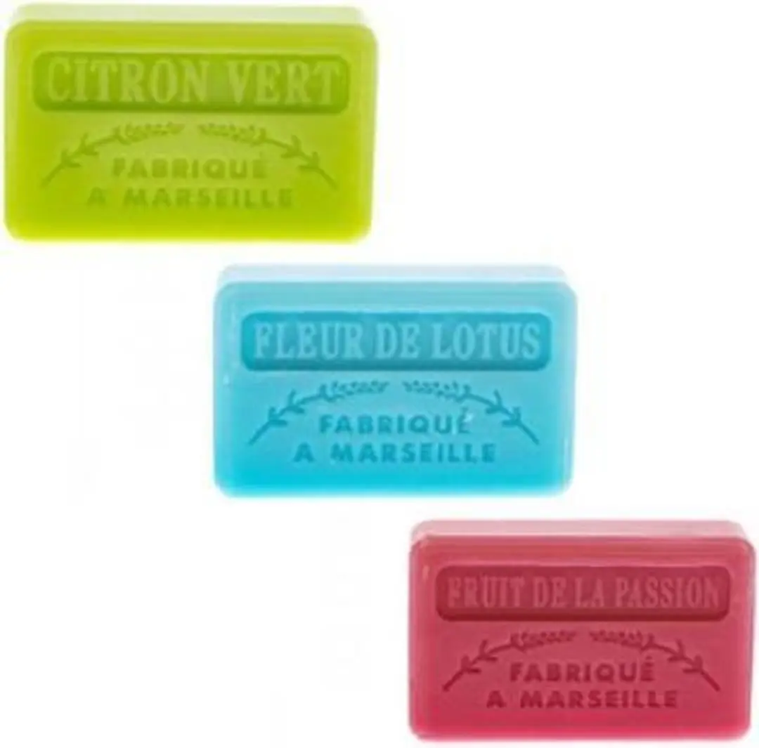 Savon de Marseille Zeepset Limoen/Fleur de Lotus/Passievrucht 3x60g