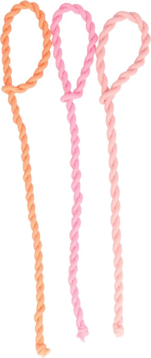 Haarsoires Basic Haarelastieken - Oranje Roze - 3 Stuks