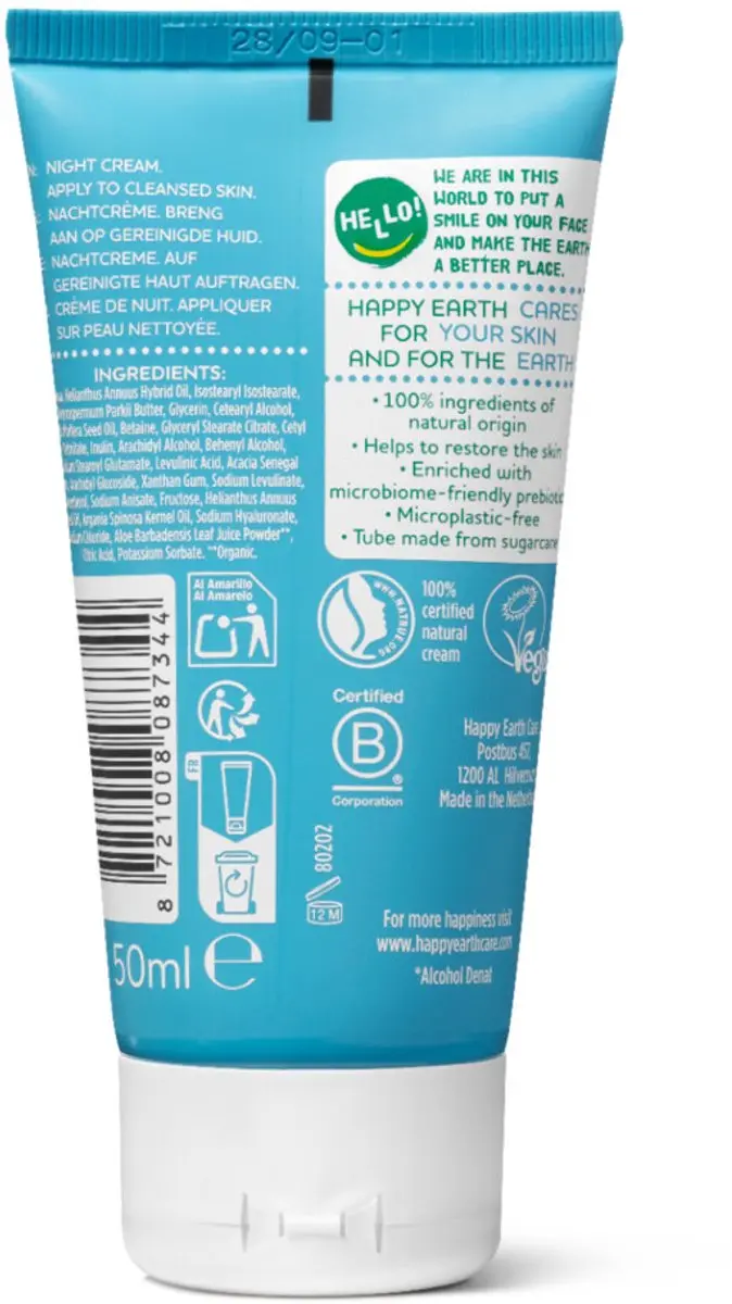 Happy Earth Nachtcrème 50ml