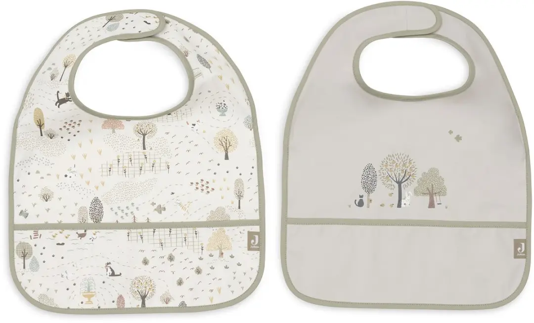 Jollein Slabbetjes Waterproof Tiny Park - 2 Stuks