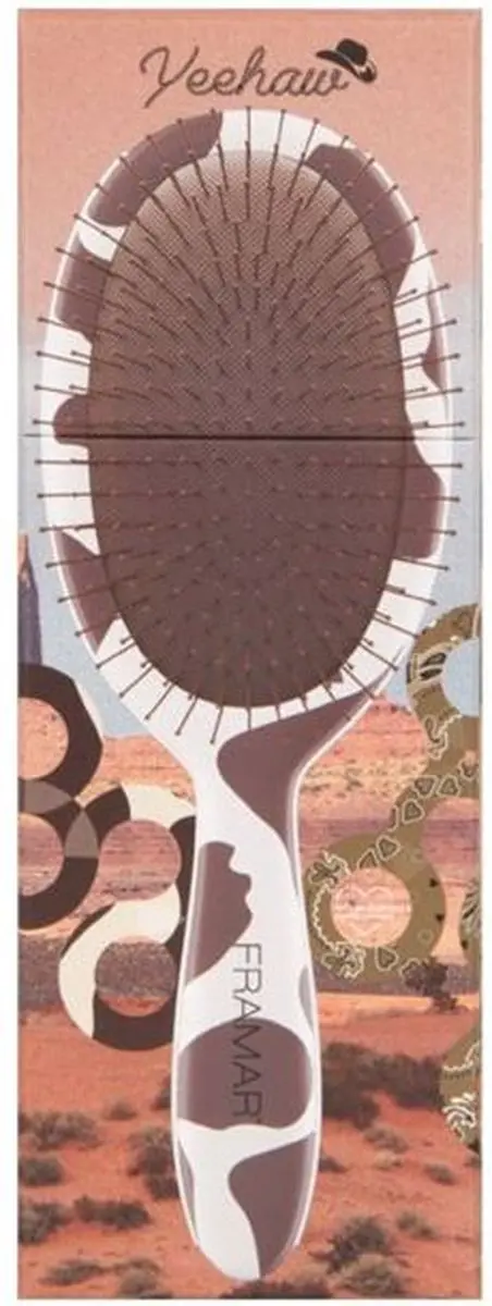 Framar Yeehaw Detangle Brush - Cream/Brown