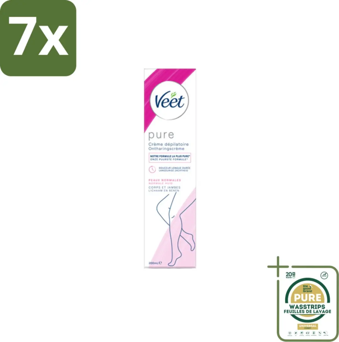 Veet Ontharingscrème Pure Normale Huid 200ml - 7 Stuks