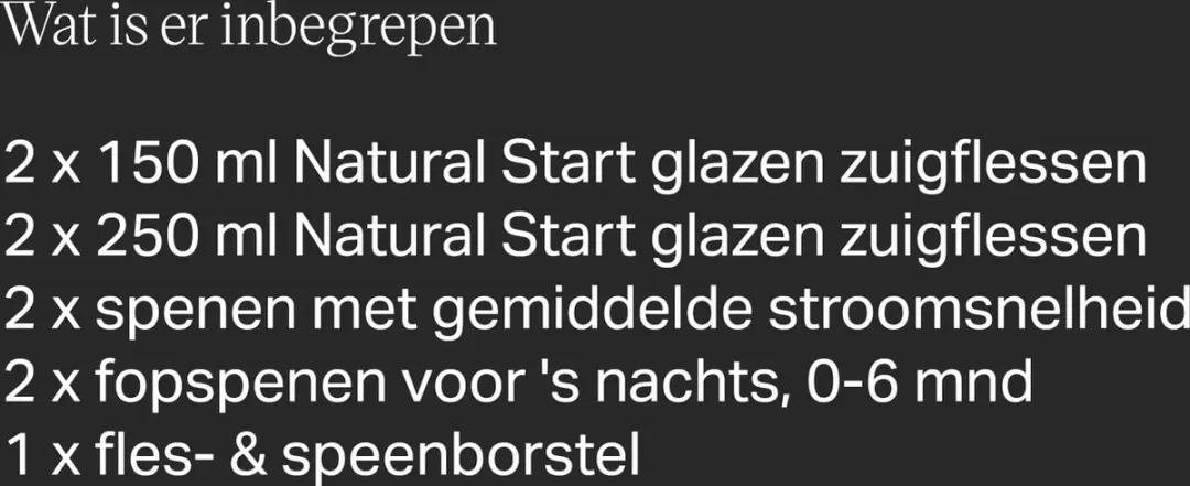 Tommee Tippee Natural Start Glazen Babyflessen Starterset 7 Stuks - 150ml/250ml
