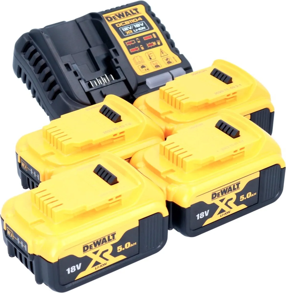 DeWalt DCB1104 P4 Accu-starterset 12V/18V - 4x 5,0Ah