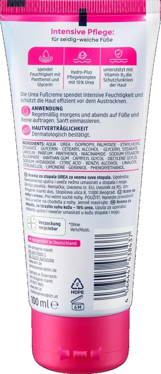 Balea Urea Voetencrème 100ml