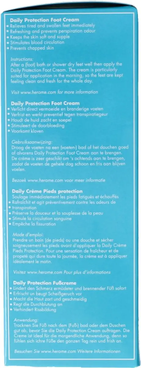 Herome Daily Protection Voetcrème 150ml - afbeelding 6 van 6