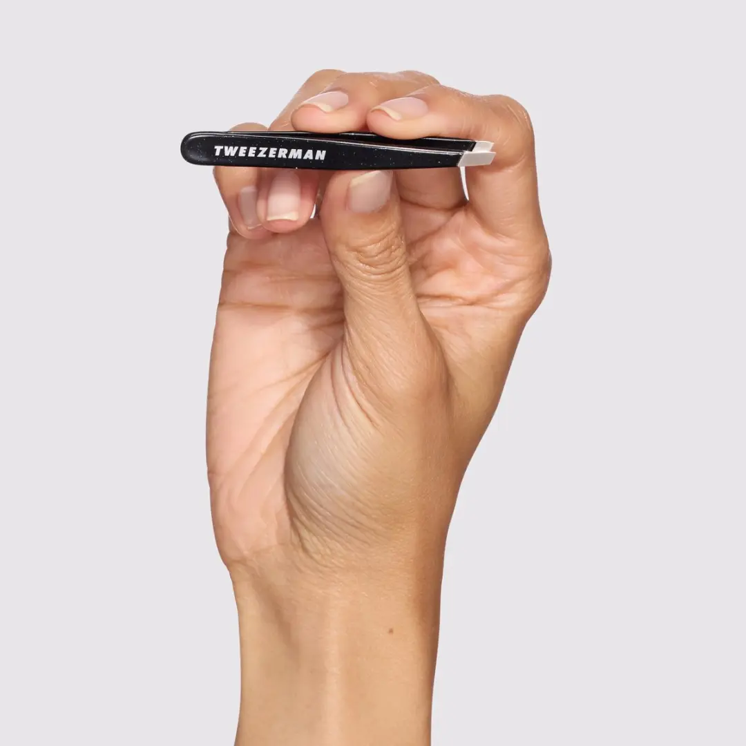 Tweezerman Mini Slant Dusted Onyx Wenkbrauw Pincet - Roestvrij Staal