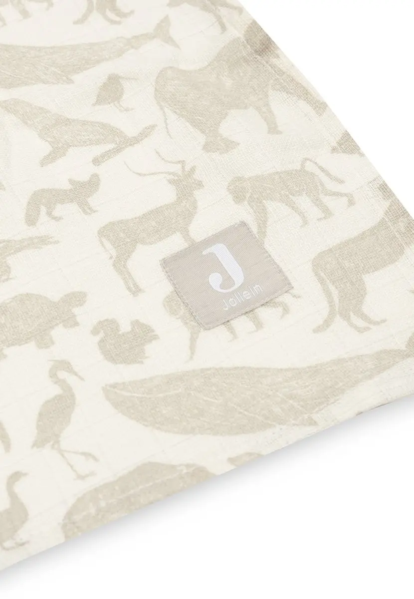Jollein Hydrofiele Doek Large 115x115cm Animals - 2 Stuks