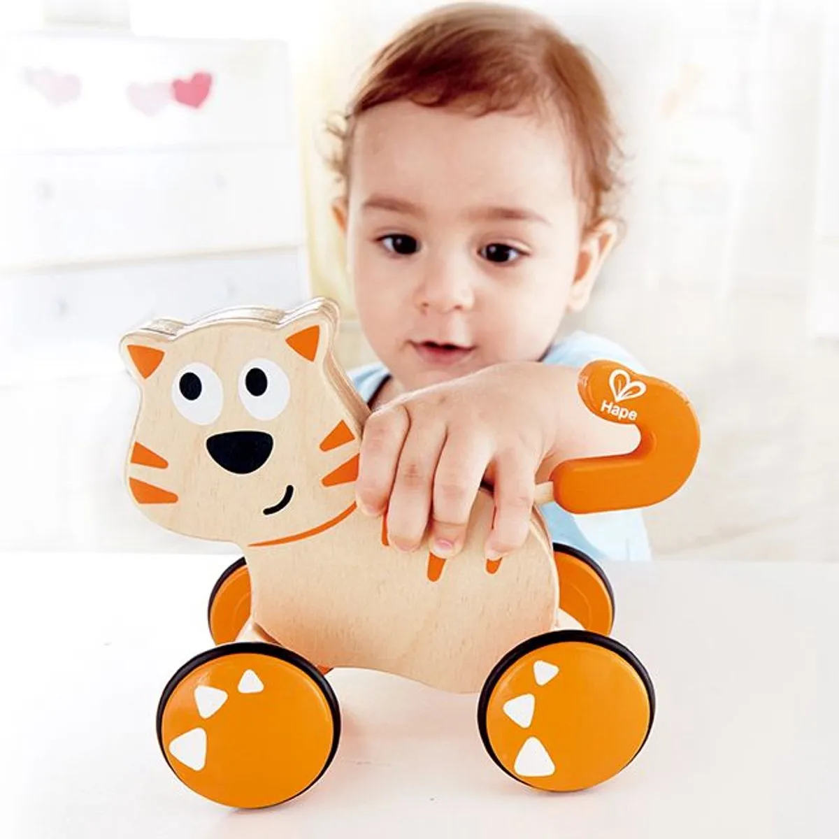 Hape Dante Push & Go! Duwdier - Veelkleurig
