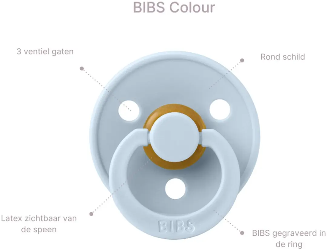 BIBS Colour Glow Speen - 2 Stuks - Maat 1 (0-6m) - Blush Glow/Vanilla Glow