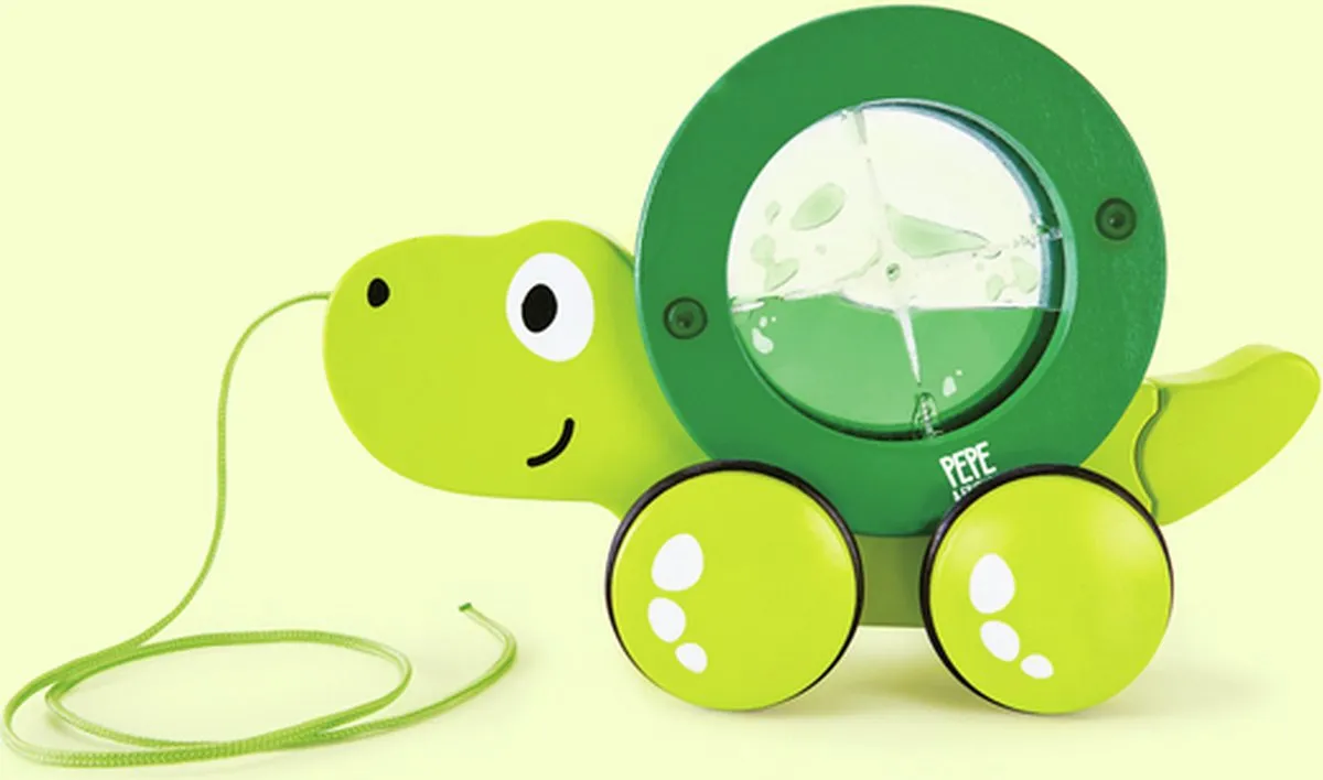 Hape Nachziehschildkröte Tito Trekschildpad - Veelkleurig