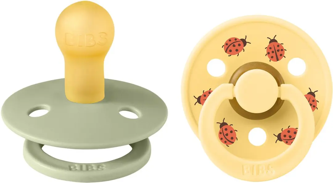BIBS Colour Studio Speen - Natuurlijk Rubberlatex - 2 Stuks - Maat 2 (6-18m) - Sage/Pale Butter