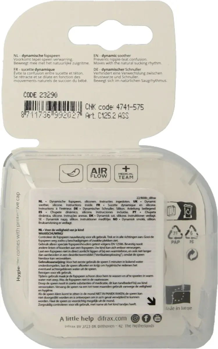 Difrax Lovi Harmony Fopspeen - Assorti