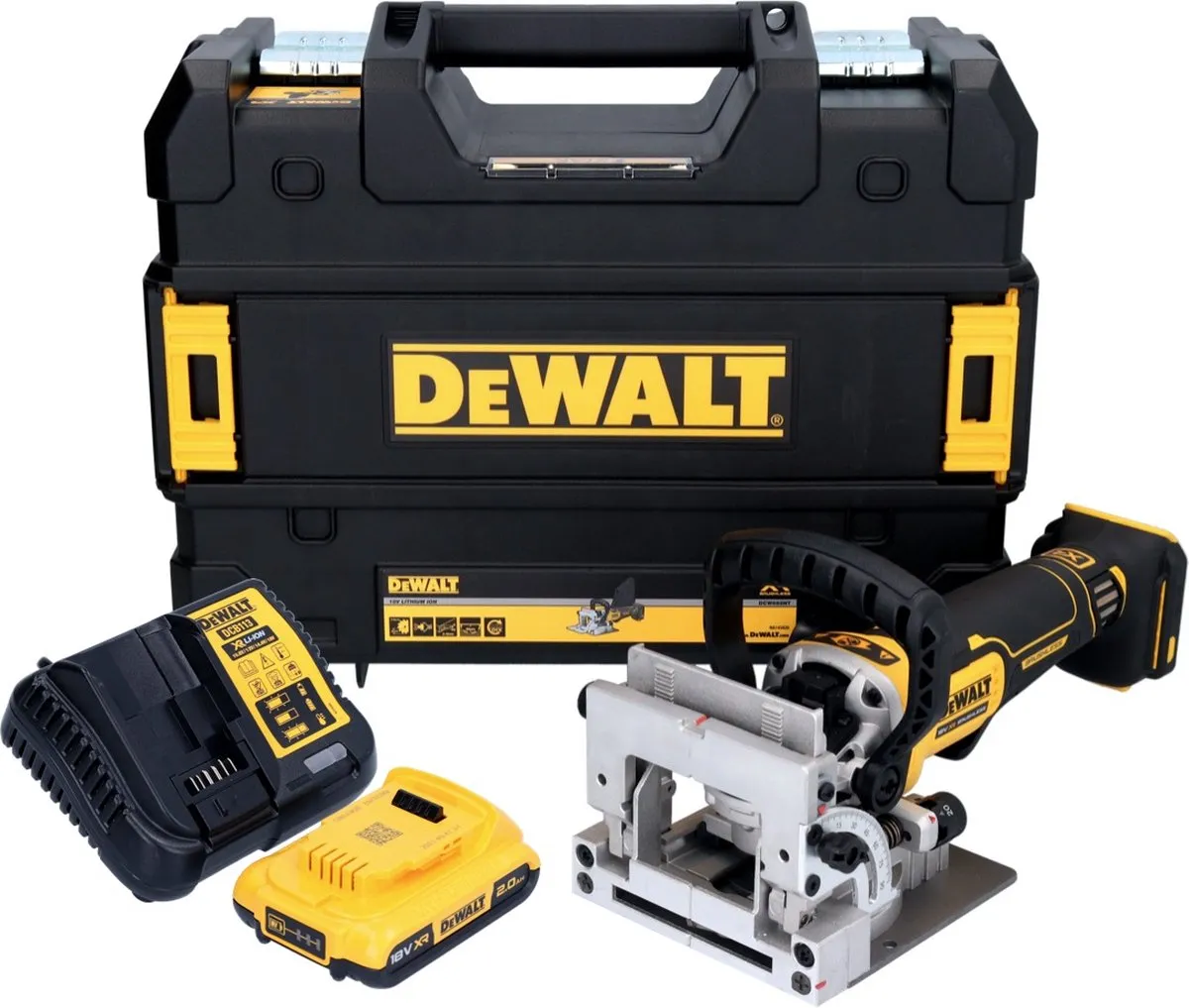DeWalt DCW682 D1T Platte Deuvelfrees 18V - 102x20mm Borstelloos - 2.0Ah + Lader + TSTAK - afbeelding 5 van 5