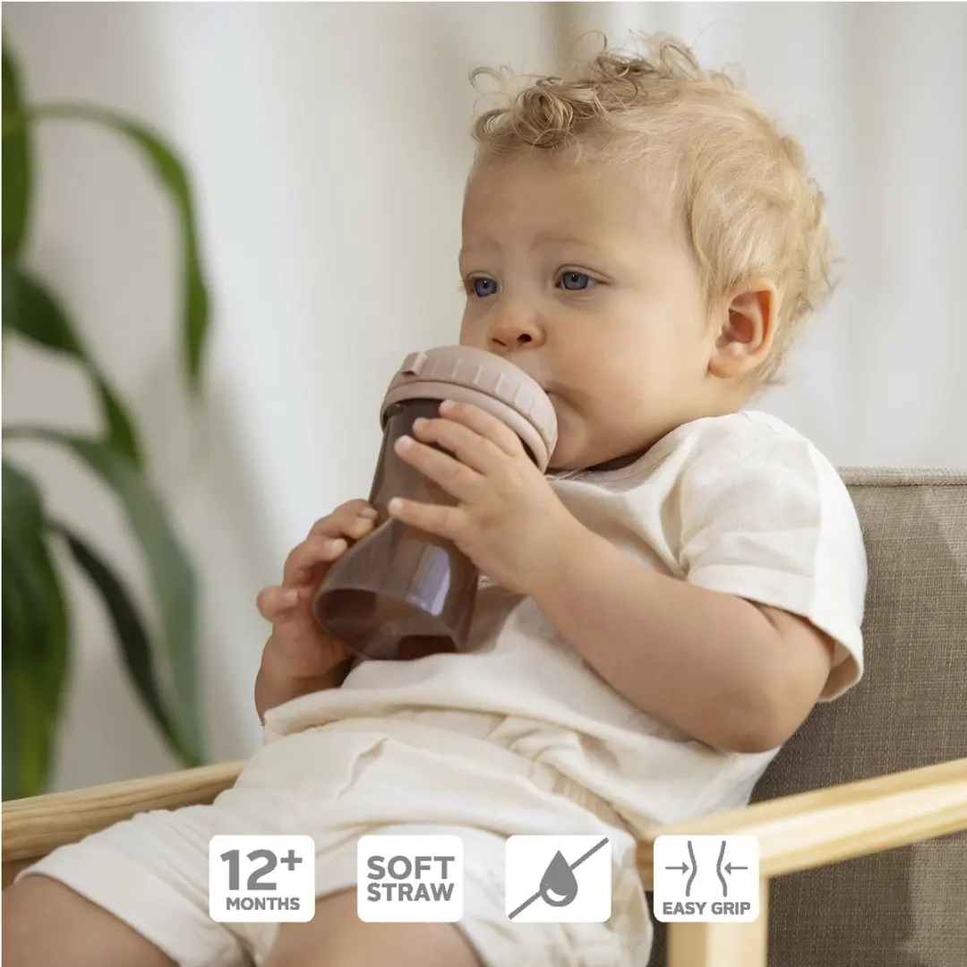 Difrax Rietjesbeker 250ml - Bruin