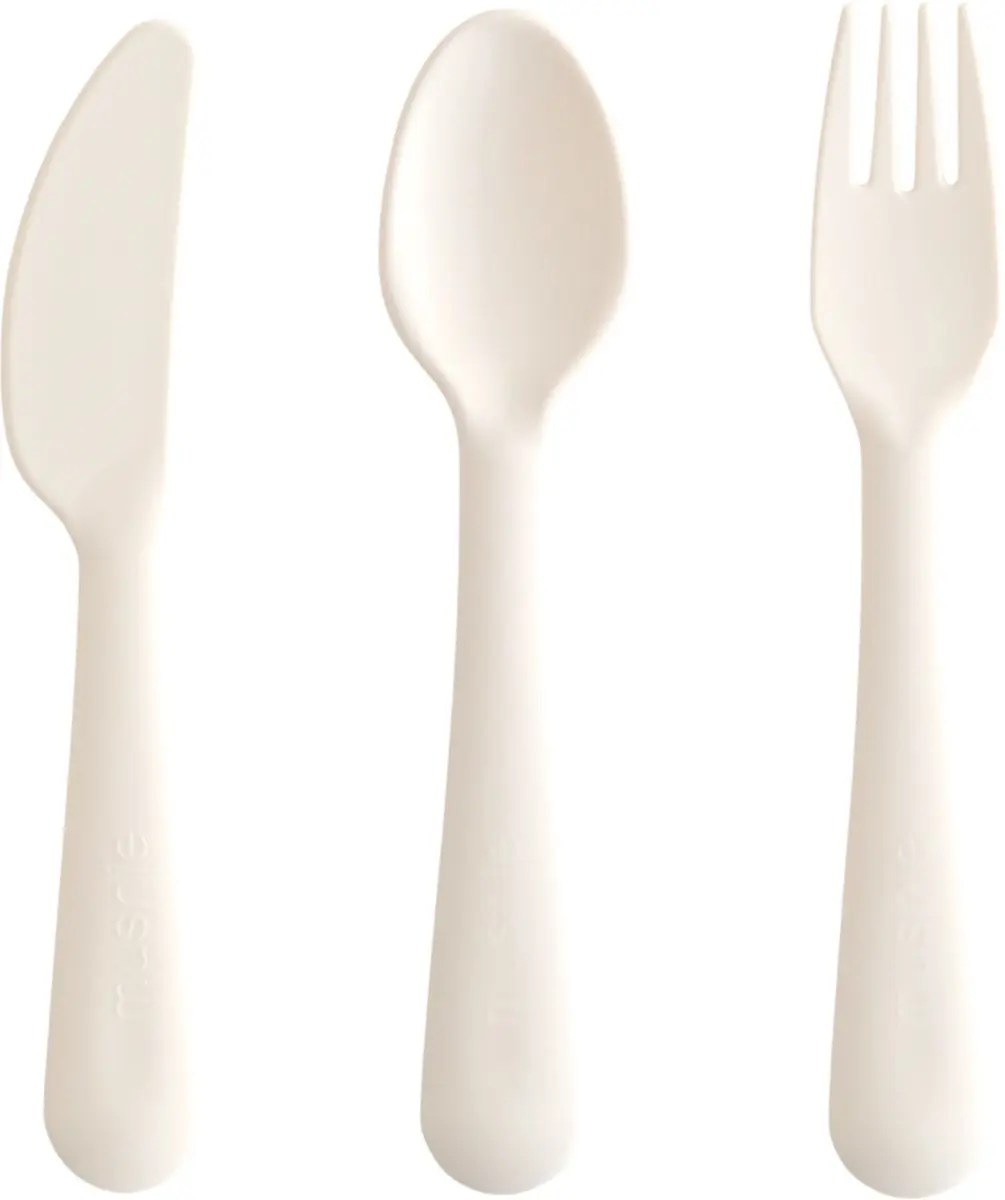 Mushie Kinderbestekset Ivory