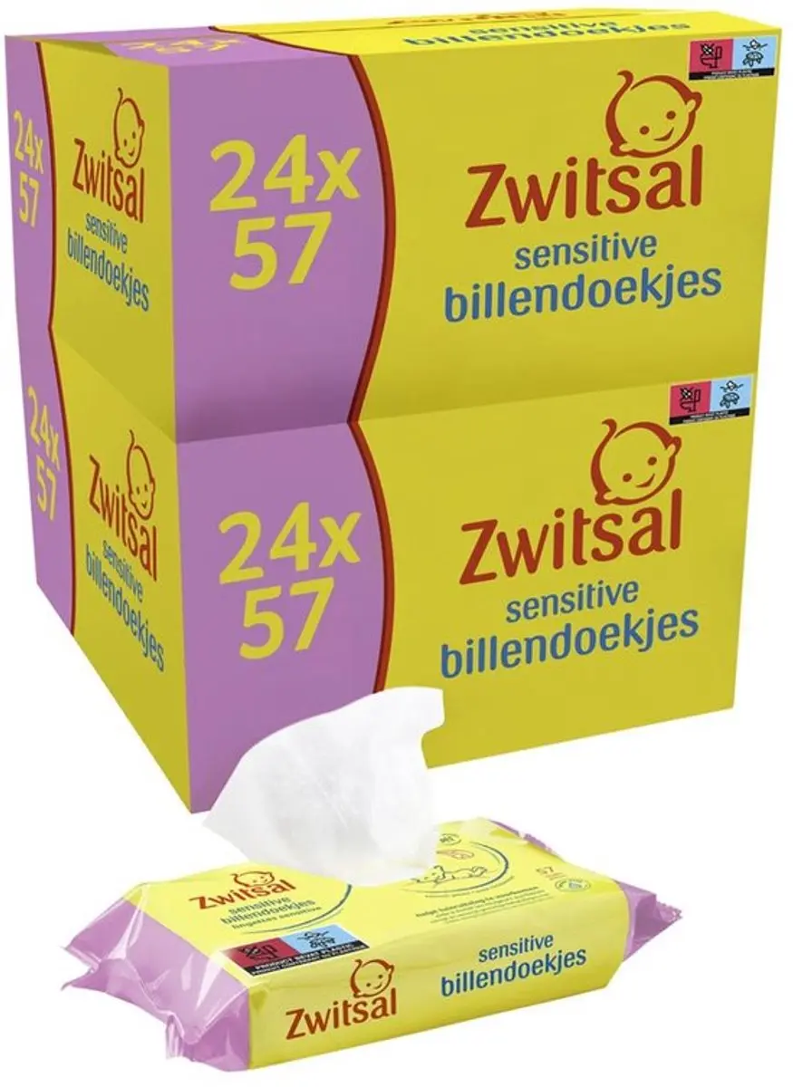 Zwitsal Billendoekjes Sensitive - 2736 Stuks