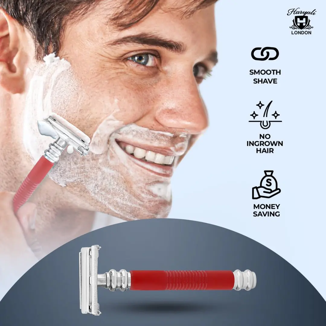 Haryali London Butterfly Safety Razor - Rood - afbeelding 6 van 6