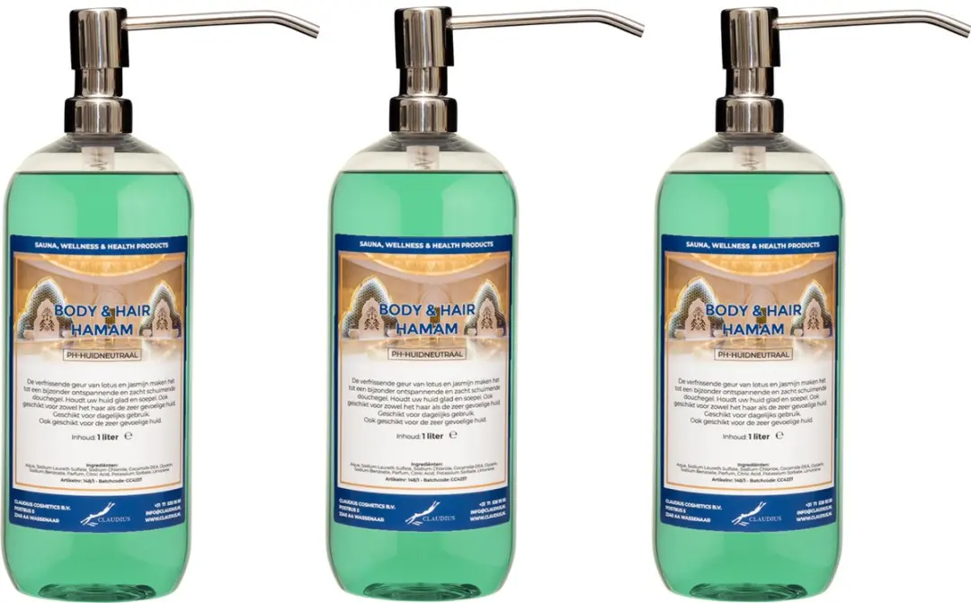 Splashbox Cosmetics Body & Hair Hamam 1L - 3 Stuks