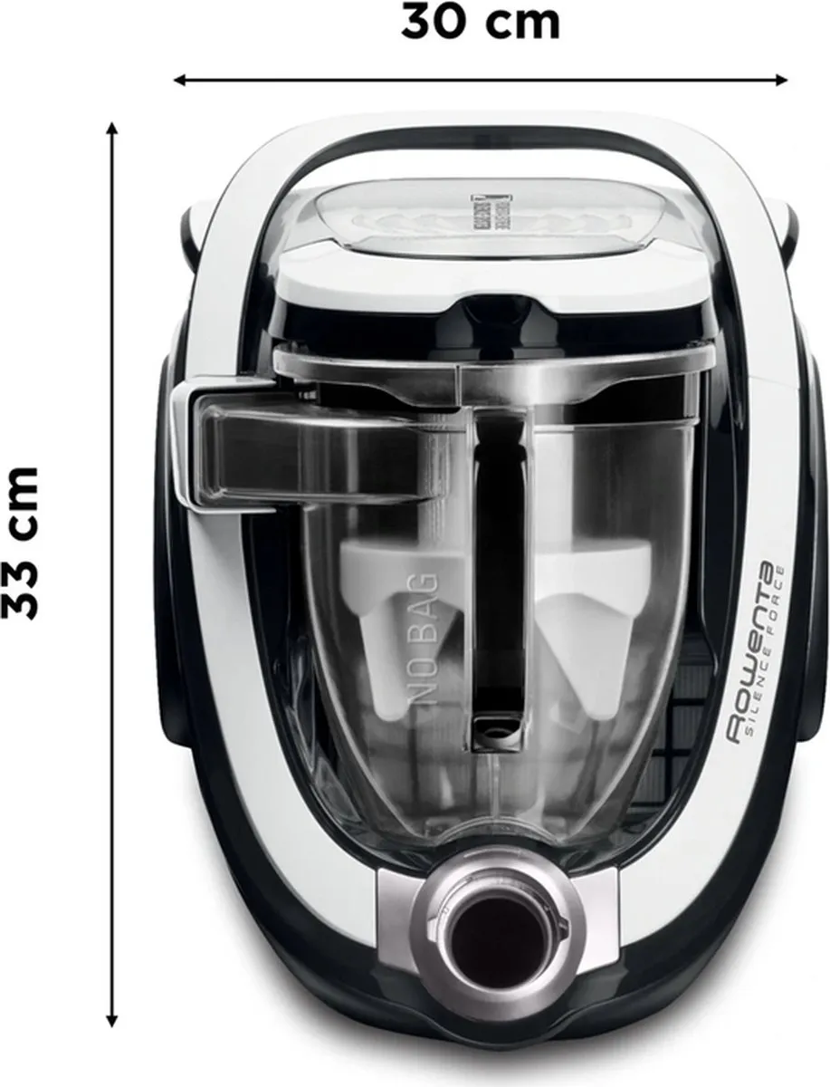 Rowenta Silence Force Cyclonic RO7640EA Zakloze Stofzuiger - 550W - 2,5L - Zwart