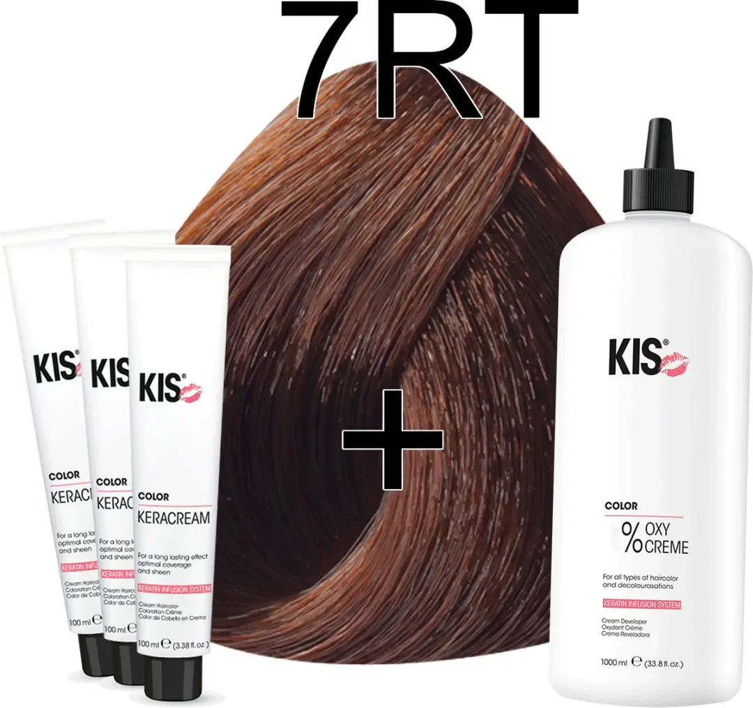 KIS KeraCream Color Middel Rood Tabak Haarverfset